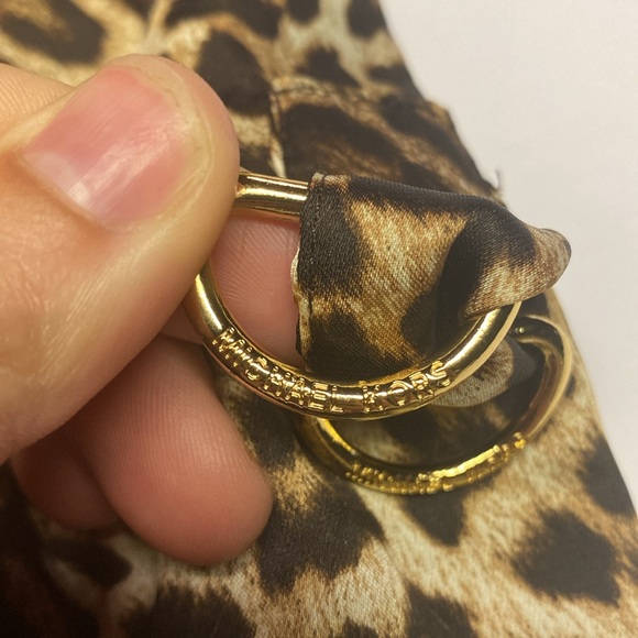 Michael michael kors leopard print blouse long sleeve Top Elastic Waist Small - Picture 7 of 11